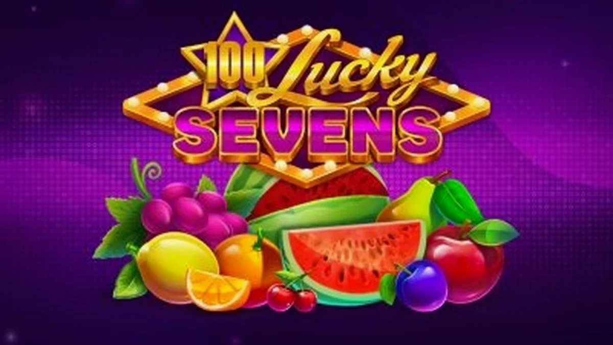 Tampilan visual mesin slot 100 Lucky Sevens dengan latar belakang klasik
